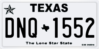 TX license plate DNQ1552