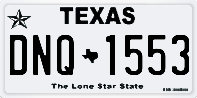 TX license plate DNQ1553