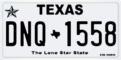 TX license plate DNQ1558
