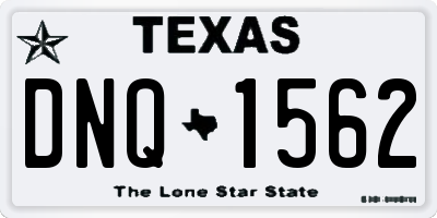 TX license plate DNQ1562