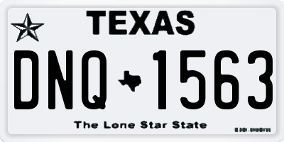 TX license plate DNQ1563