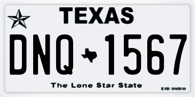 TX license plate DNQ1567