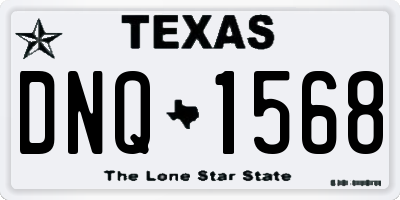 TX license plate DNQ1568