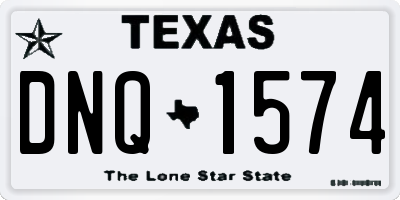 TX license plate DNQ1574