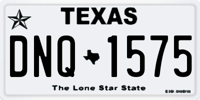 TX license plate DNQ1575