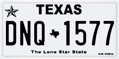TX license plate DNQ1577
