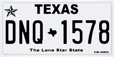 TX license plate DNQ1578