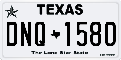 TX license plate DNQ1580