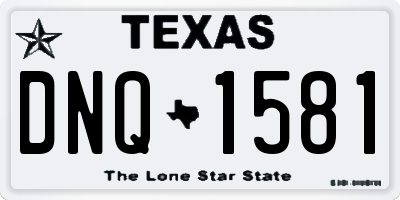 TX license plate DNQ1581
