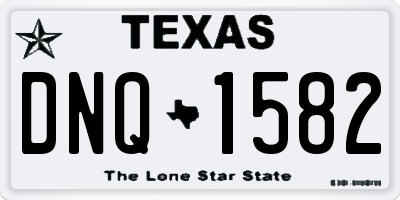 TX license plate DNQ1582