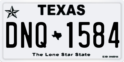 TX license plate DNQ1584