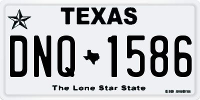 TX license plate DNQ1586