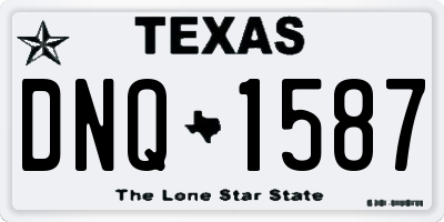 TX license plate DNQ1587