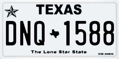 TX license plate DNQ1588