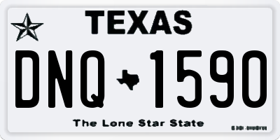 TX license plate DNQ1590