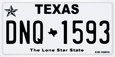 TX license plate DNQ1593