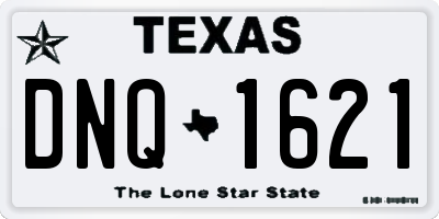 TX license plate DNQ1621