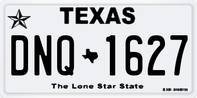 TX license plate DNQ1627
