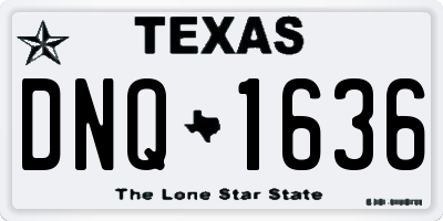 TX license plate DNQ1636