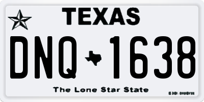 TX license plate DNQ1638