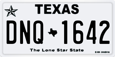 TX license plate DNQ1642