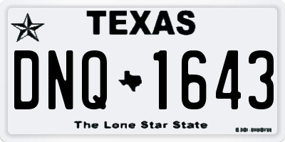 TX license plate DNQ1643