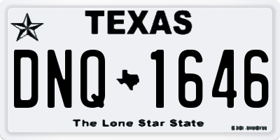 TX license plate DNQ1646