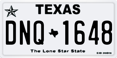 TX license plate DNQ1648