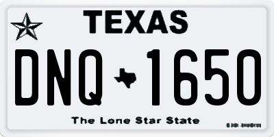 TX license plate DNQ1650