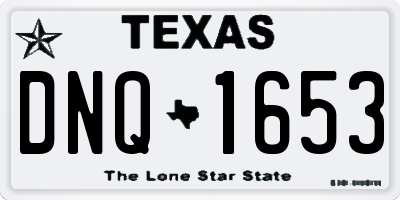 TX license plate DNQ1653