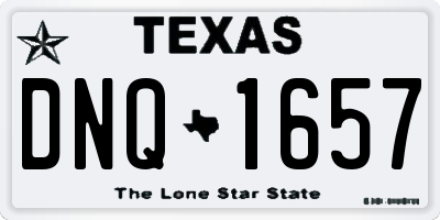 TX license plate DNQ1657