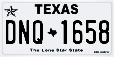 TX license plate DNQ1658