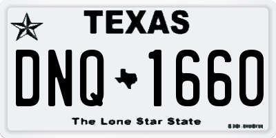 TX license plate DNQ1660