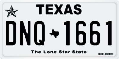 TX license plate DNQ1661