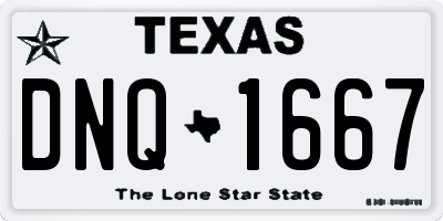 TX license plate DNQ1667