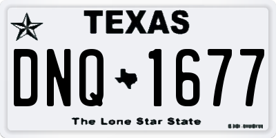 TX license plate DNQ1677