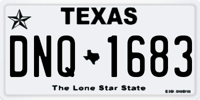 TX license plate DNQ1683