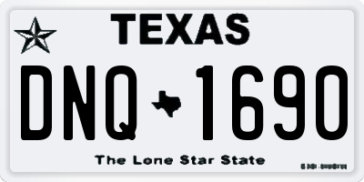 TX license plate DNQ1690