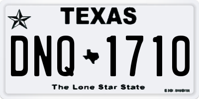 TX license plate DNQ1710