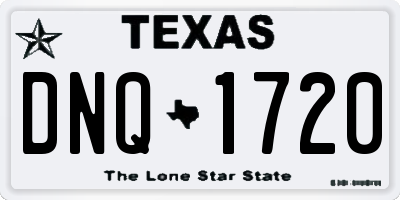 TX license plate DNQ1720