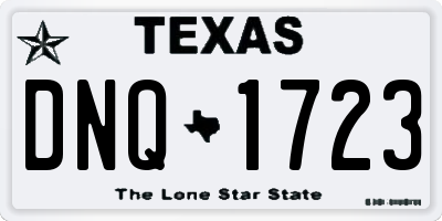 TX license plate DNQ1723