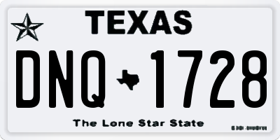 TX license plate DNQ1728