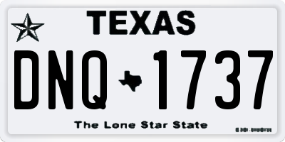TX license plate DNQ1737