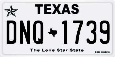 TX license plate DNQ1739