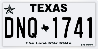 TX license plate DNQ1741