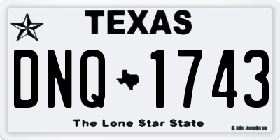TX license plate DNQ1743