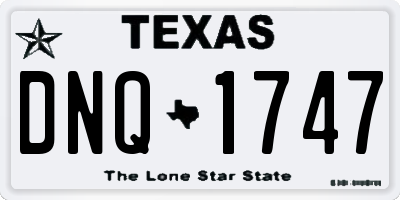 TX license plate DNQ1747