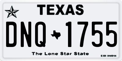 TX license plate DNQ1755