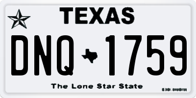 TX license plate DNQ1759