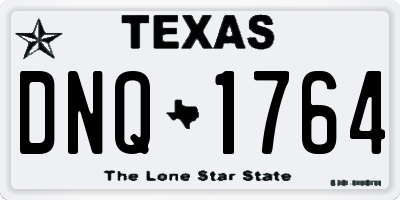 TX license plate DNQ1764